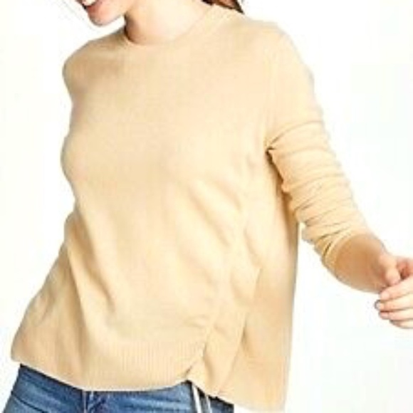 Vince cinch drawstring cashmere crew neck sweater - Picture 1 of 14